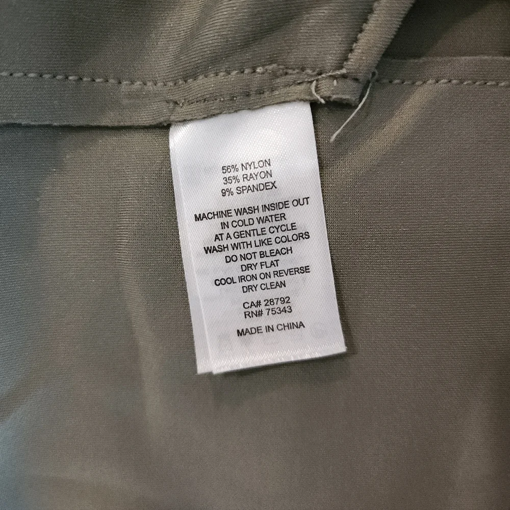 Joie Stretch Utility Shacket Button Down Olive Green Oversized Fit Size XS - Picture 8 of 16